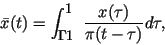 \begin{displaymath}
\bar{x}(t)=\int_{-\infty}^{\infty}\frac{x(\tau)}{\pi(t-\tau)}d\tau ,
\end{displaymath}